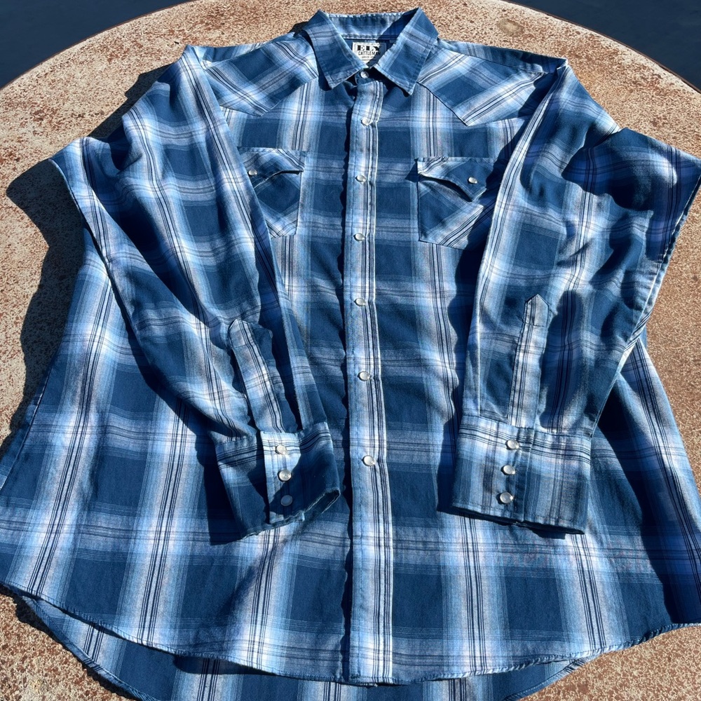 Ely Cattleman Blue Pearl Snap
